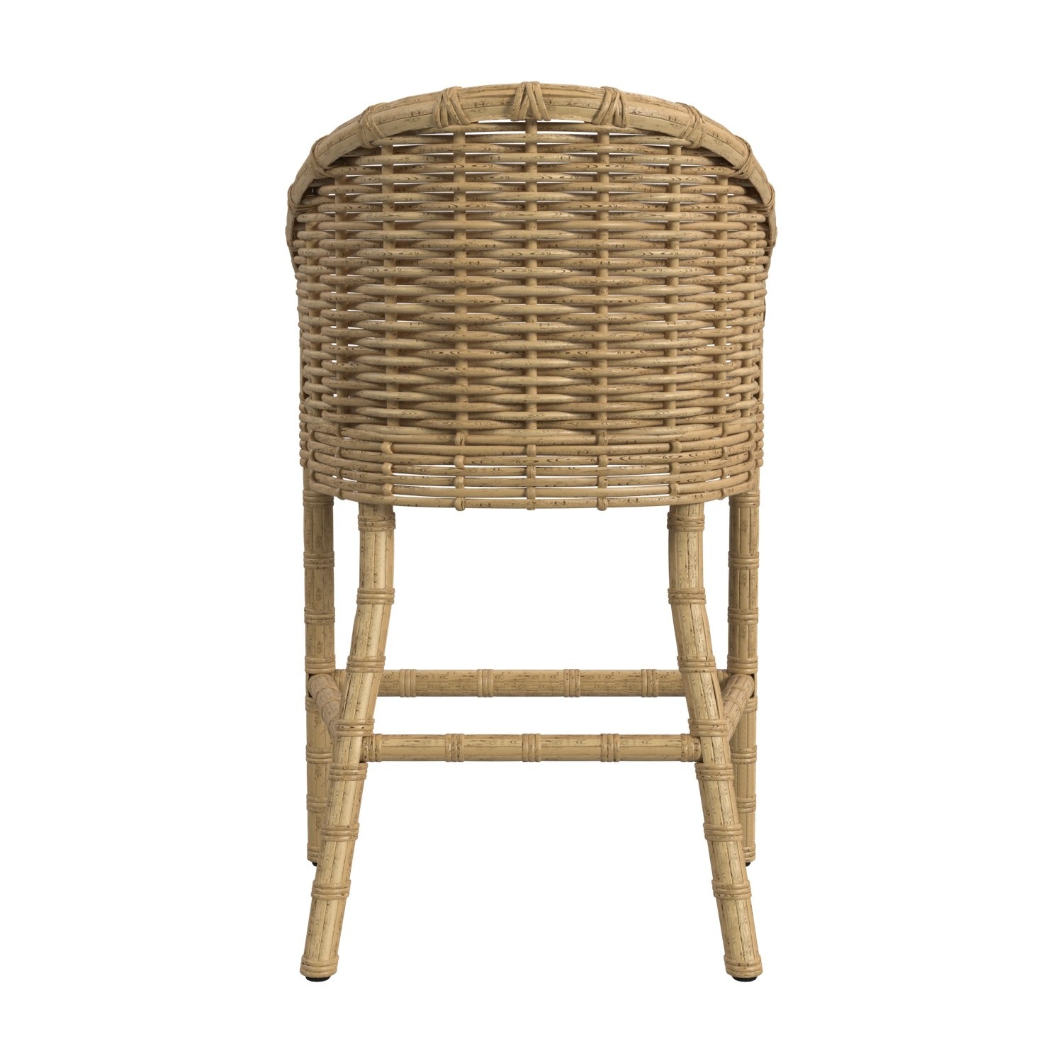 Sunset West Playa Soothe Pearl w/Flange Welt Outdoor Counter Stool Set of 2