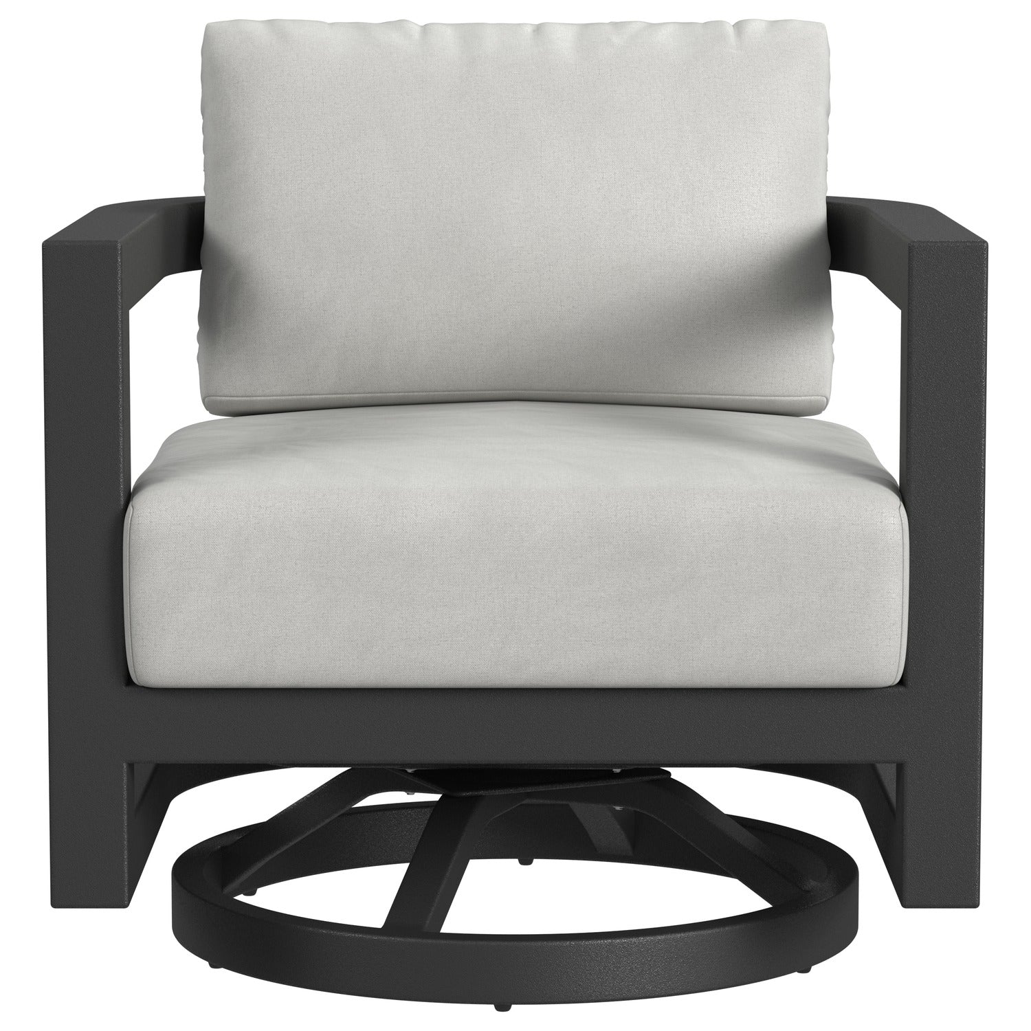 Sunset West Malibu Cast Silver Swivel Outdoor Chair