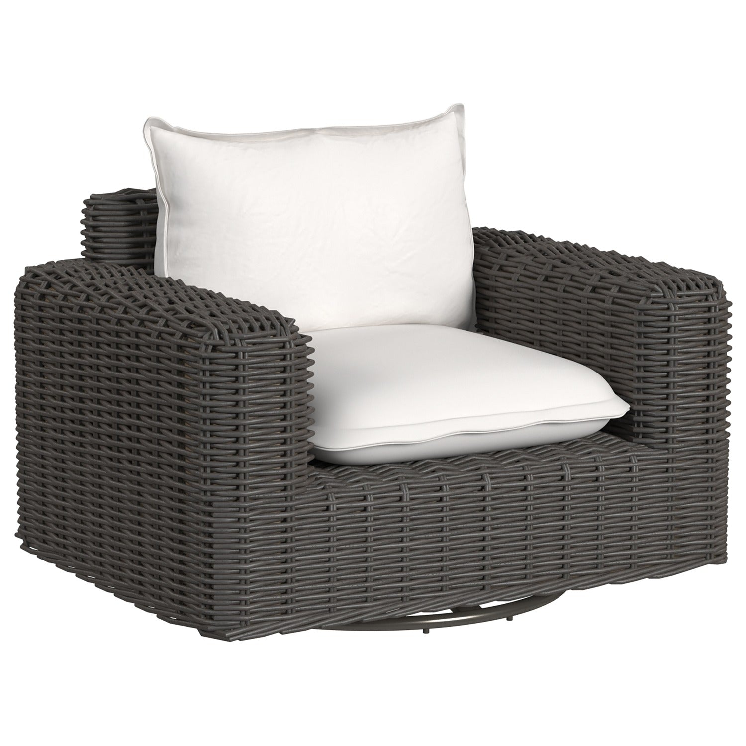 Sunset West Cabo Soothe Pearl w/Flange Welt Outdoor Oversized Swivel Club Chair