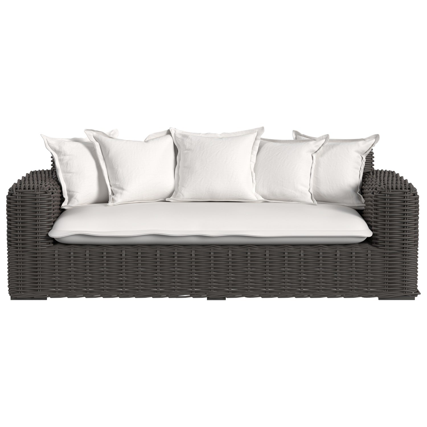 Sunset West Cabo Soothe Pearl w/Flange Welt Outdoor Loveseat
