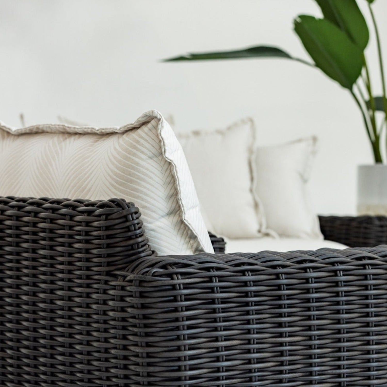 Sunset West Cabo Soothe Pearl w/Flange Welt Outdoor Sofa