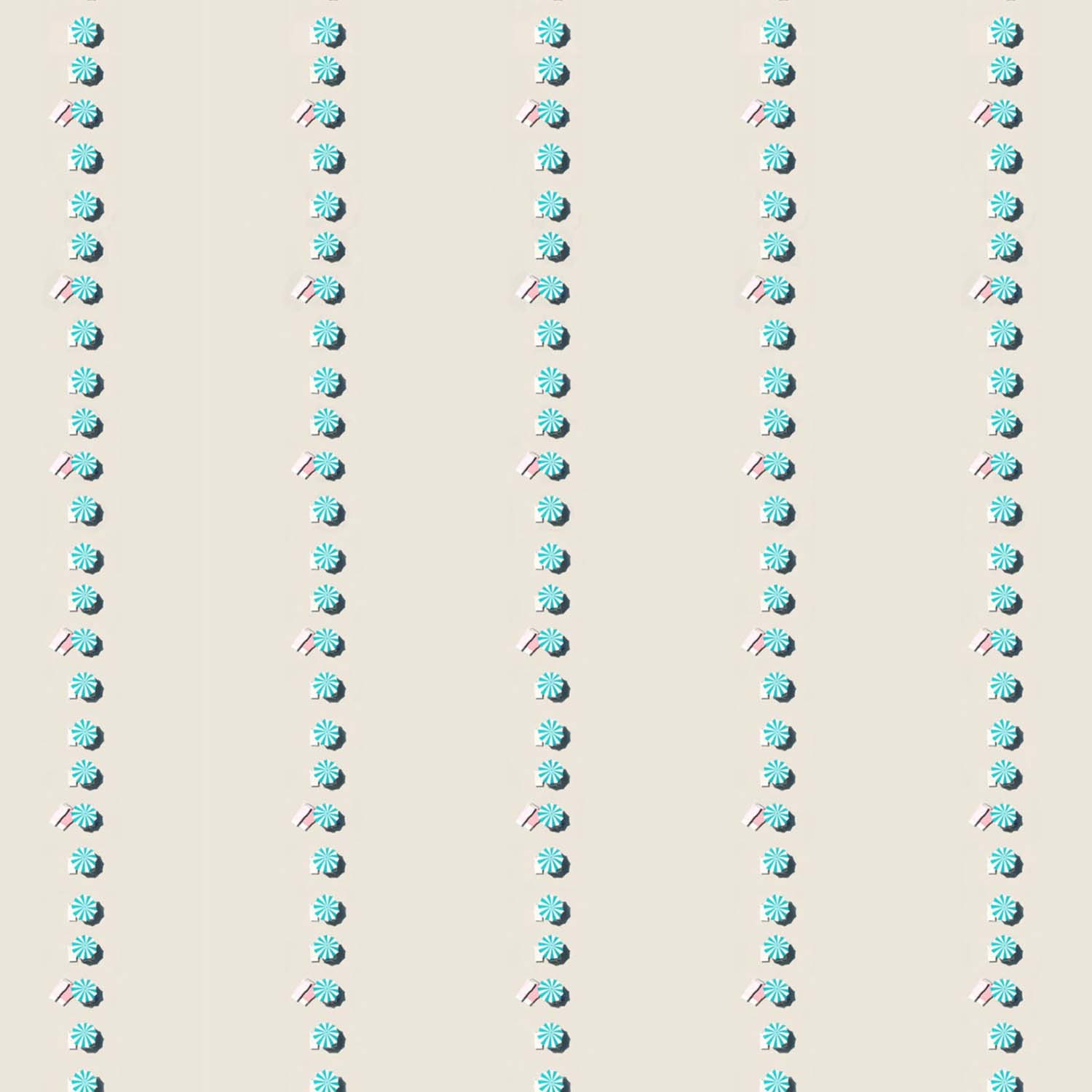 Mitchell Black x Gray Malin Pinstripe Umbrellas Wallpaper