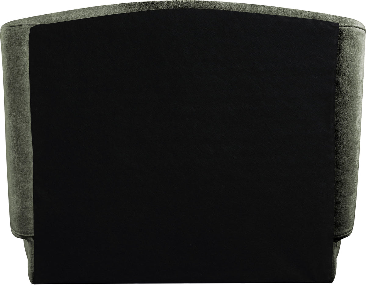 Sandro Green Chenille Fabric Upholstered Bed