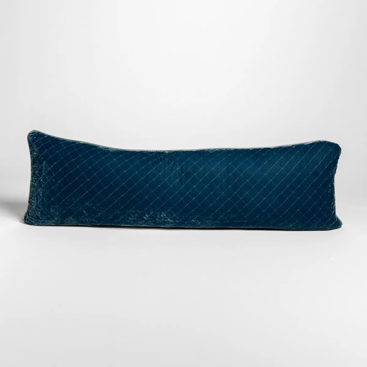 Bella Notte Silk Velvet Quilted Lumbar Throw Pillow