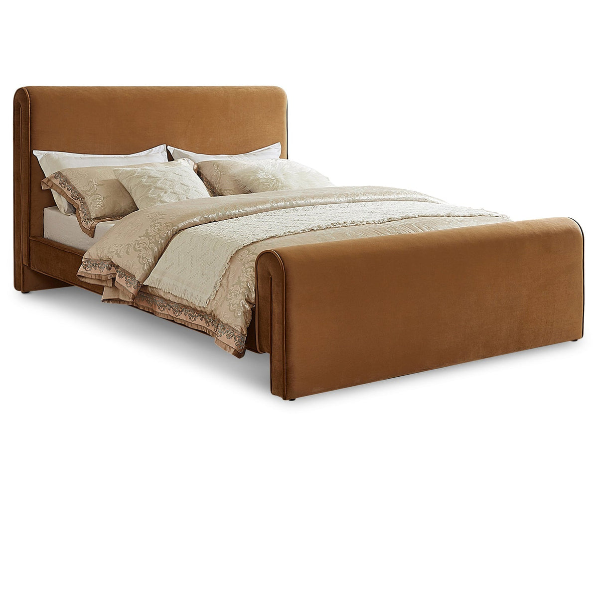 Sloan Saddle Velvet Upholstered Bed