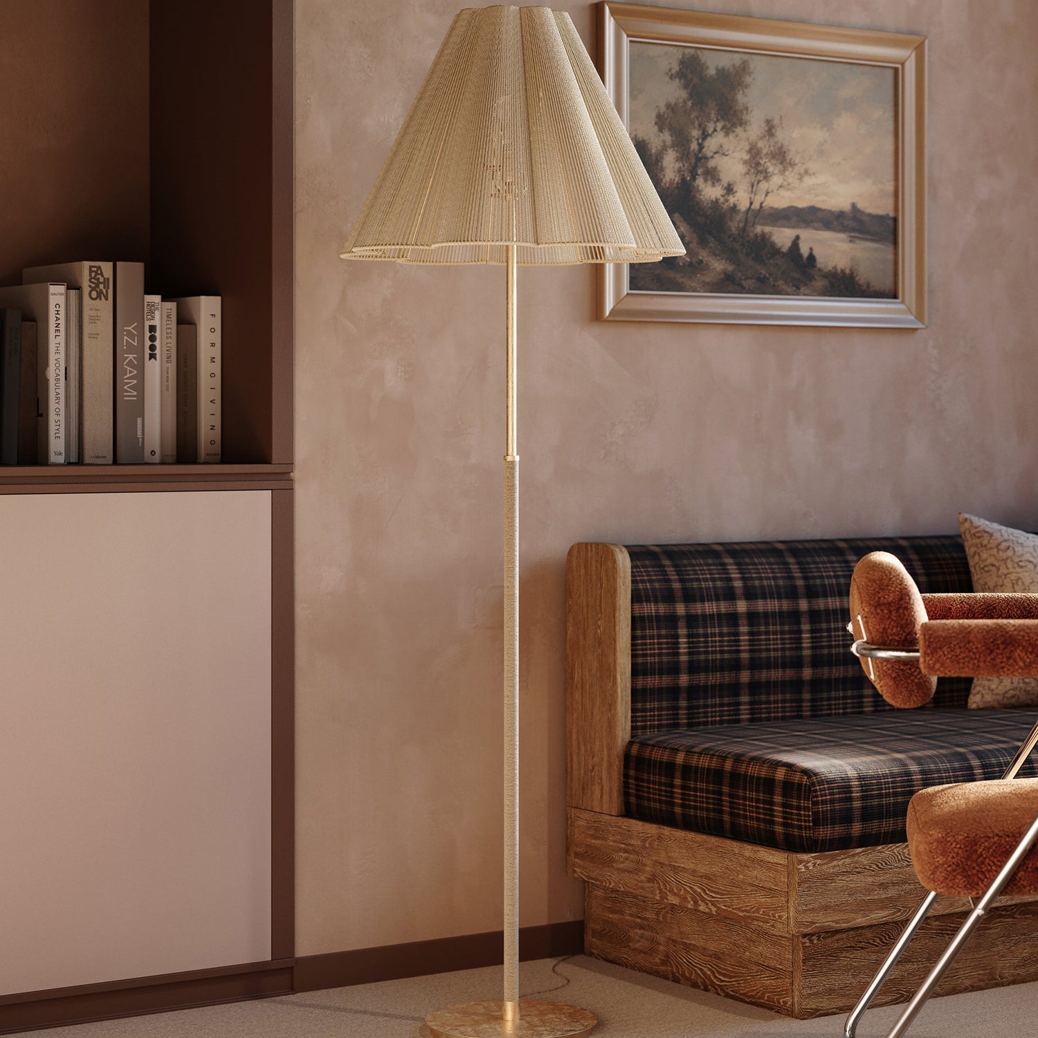 Troy Lighting Sonoma Vintage Gold Leaf/Bleached Floor Lamp