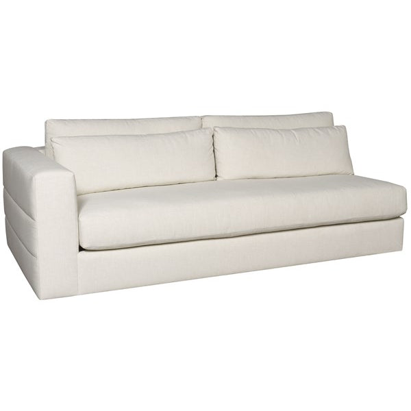Vanguard Furniture Leone Identify Ivory Left Arm Bench Seat Sofa
