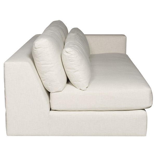 Vanguard Furniture Leone Identify Ivory Right Arm Bench Seat Sofa