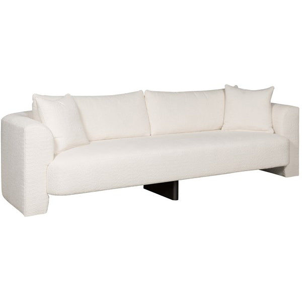 Vanguard Furniture Lola Itilia Ivory/Film Noir Bench Seat Sofa