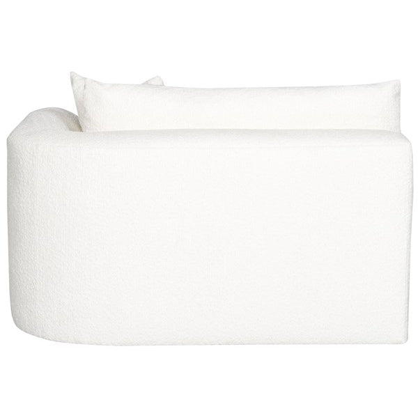 Vanguard Furniture Lola Itilia Ivory/Film Noir Right Arm Loveseat