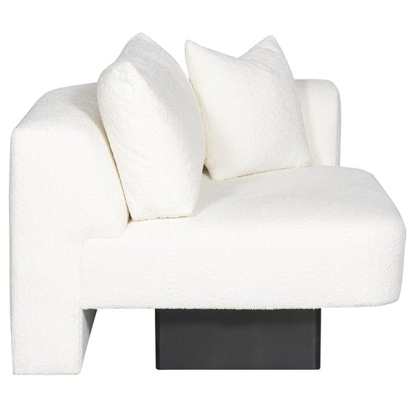 Vanguard Furniture Lola Itilia Ivory/Film Noir Right Arm Loveseat