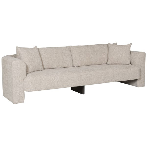Vanguard Furniture Lola Jasper Pebble/Film Noir Bench Seat Sofa