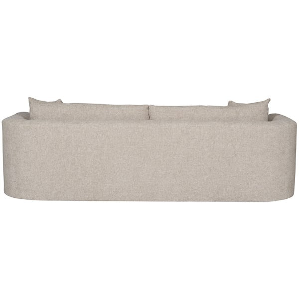 Vanguard Furniture Lola Jasper Pebble/Film Noir Bench Seat Sofa