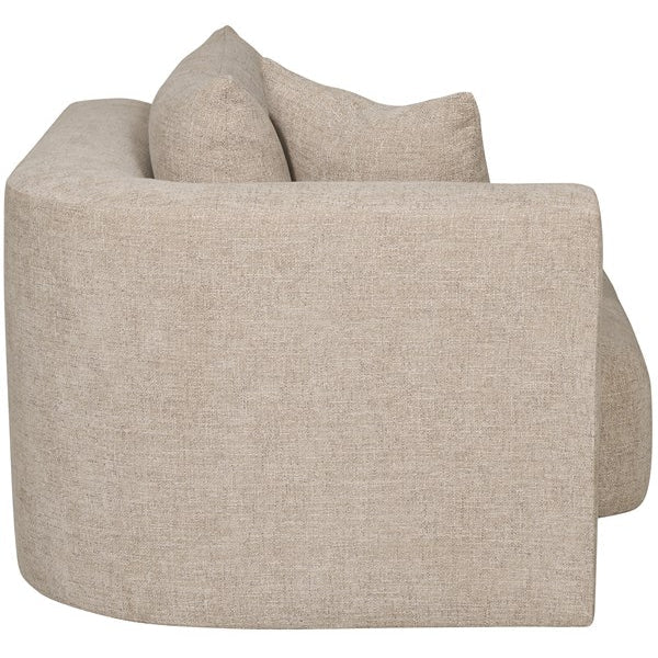 Vanguard Furniture Lola Jasper Pebble/Film Noir Left Arm Loveseat