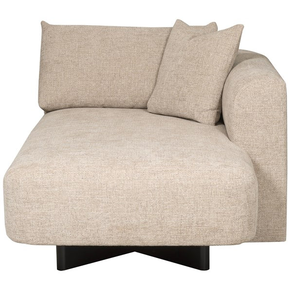 Vanguard Furniture Lola Jasper Pebble/Film Noir Right Arm Chaise