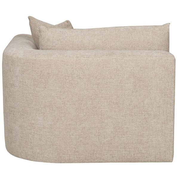 Vanguard Furniture Lola Jasper Pebble/Film Noir Right Arm Chaise