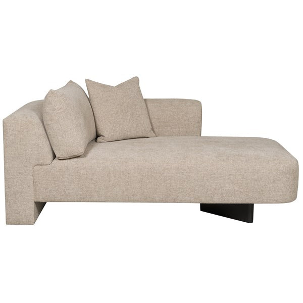 Vanguard Furniture Lola Jasper Pebble/Film Noir Right Arm Chaise