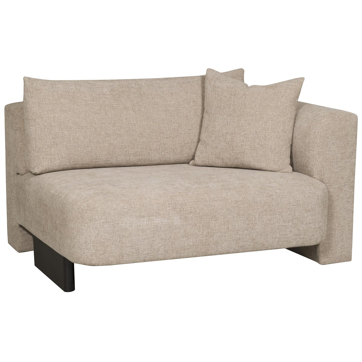 Vanguard Furniture Lola Jasper Pebble/Film Noir Right Arm Loveseat