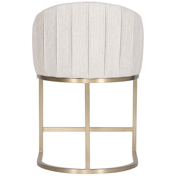 Vanguard Furniture MIY Dining Index Porcelain with Satin Brass Metal Barrel Base Performance Ryder Counter Stool