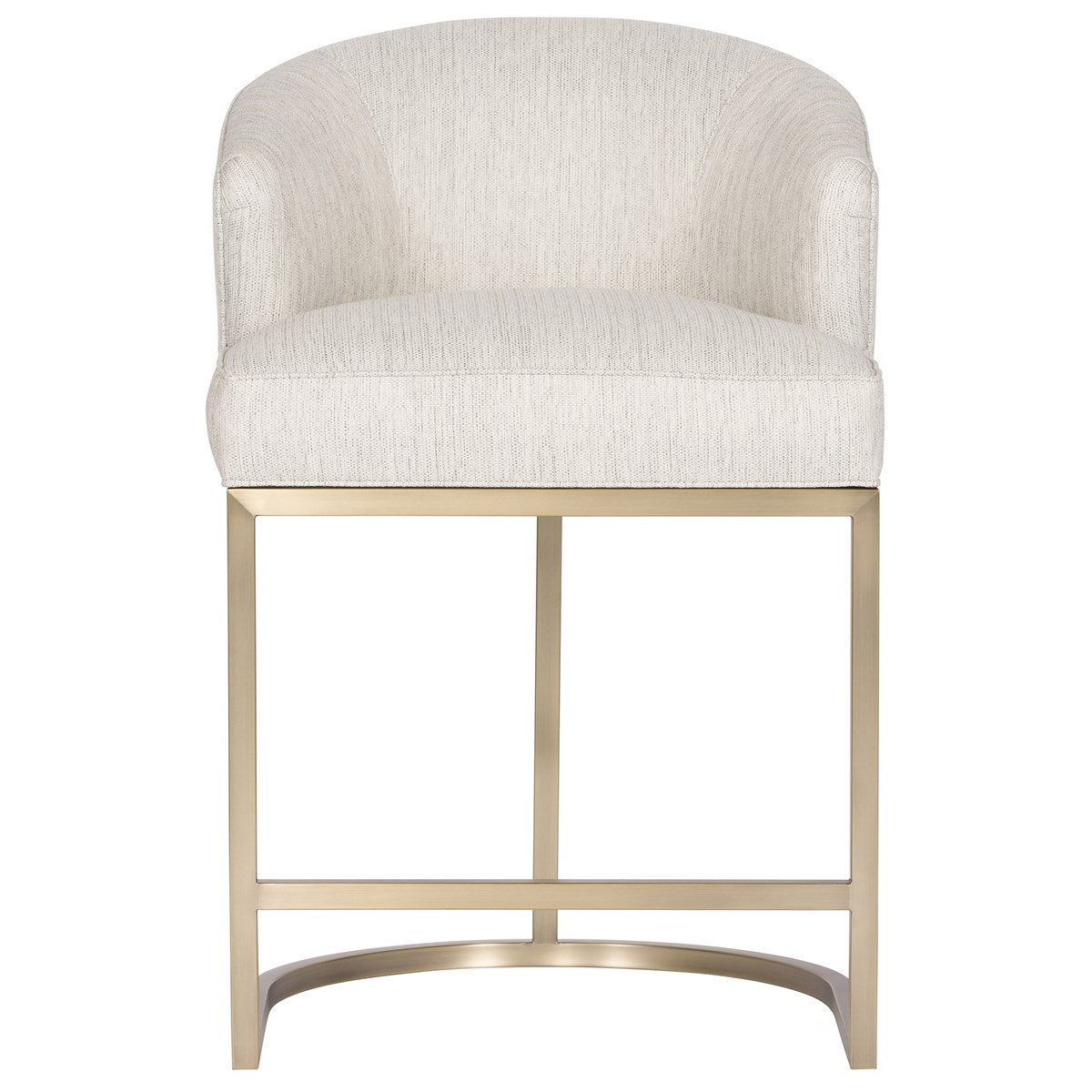 Vanguard Furniture MIY Dining Index Porcelain with Satin Brass Metal Barrel Base Performance Charley Counter Stool