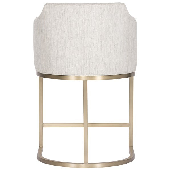 Vanguard Furniture MIY Dining Index Porcelain with Satin Brass Metal Barrel Base Performance Ian Counter Stool
