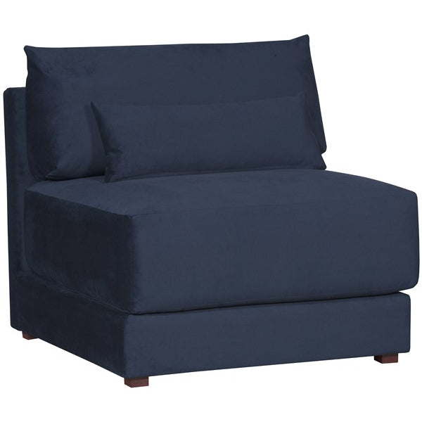 Vanguard Furniture Dove Village Ink Fabric Armless Chair