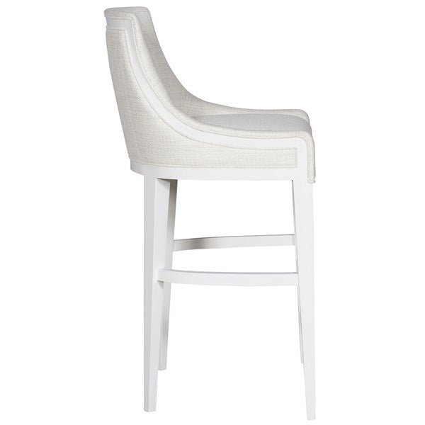 Vanguard Furniture Cove Kipri Snow Fabric with White Frost Barstool