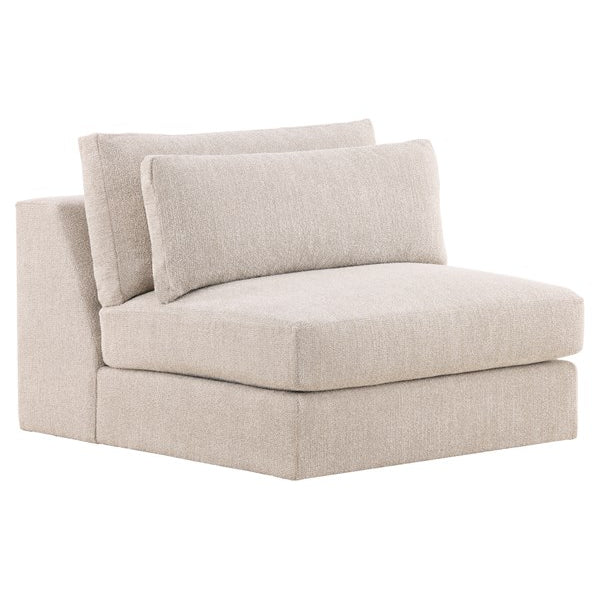 Vanguard Furniture Leone Topper Oatmeal Fabric Armless Chair