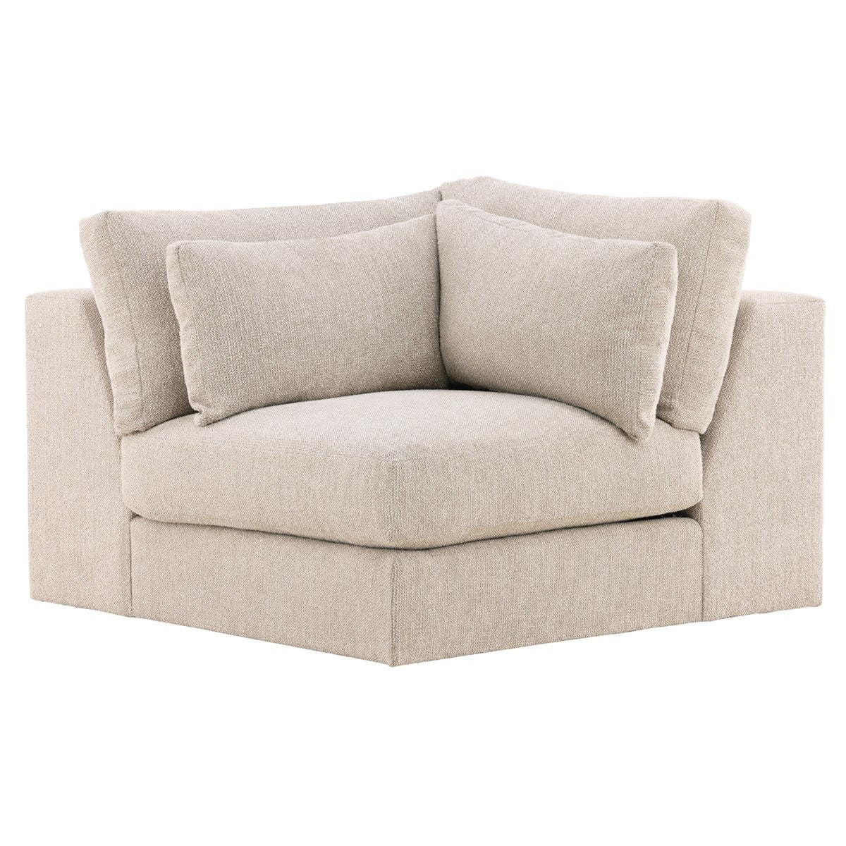 Vanguard Furniture Leone Topper Oatmeal Fabric Corner Chair