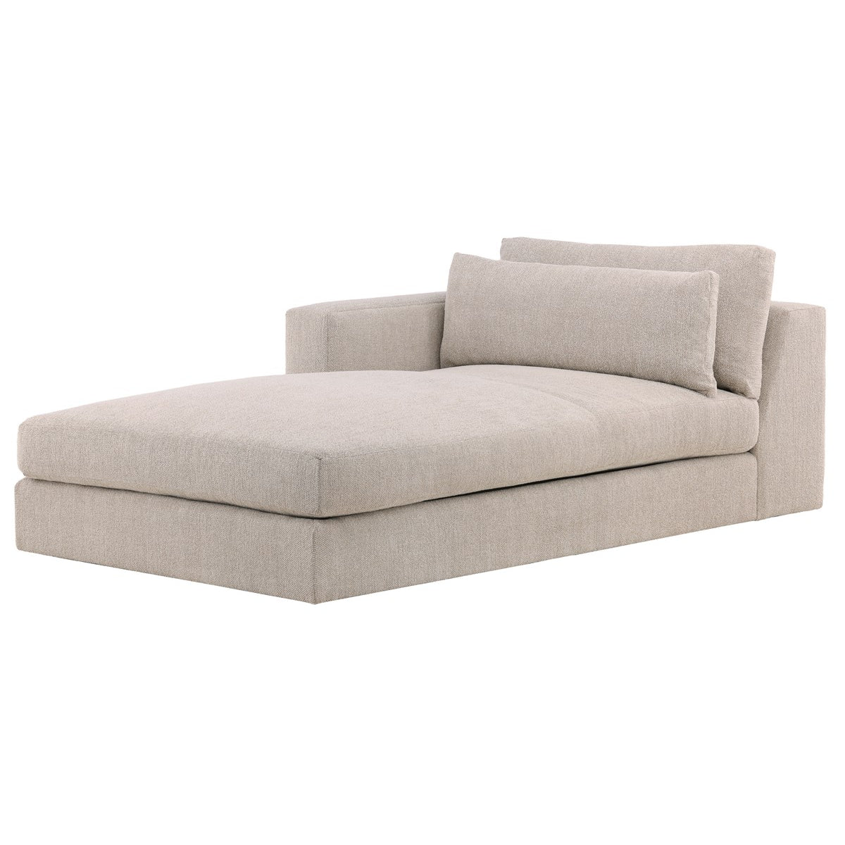 Vanguard Furniture Leone Topper Oatmeal Fabric Left Arm Chaise