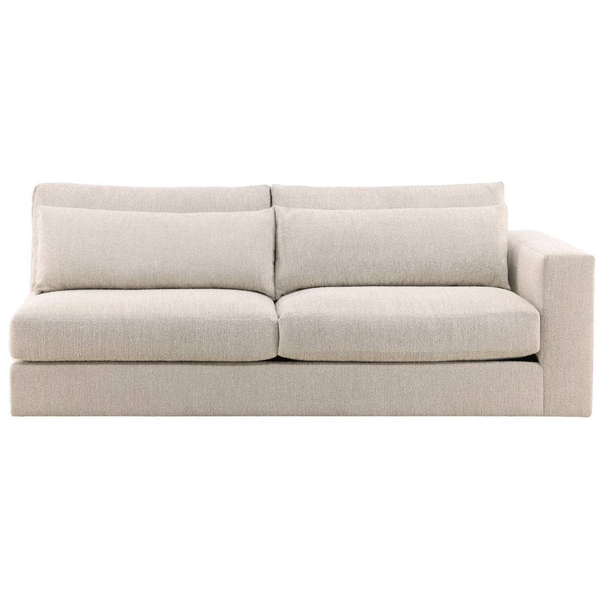 Vanguard Furniture Leone Topper Oatmeal Fabric Right Arm Two Seat Sofa