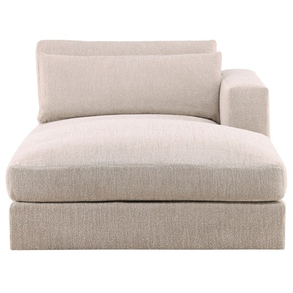 Vanguard Furniture Leone Topper Oatmeal Fabric Right Arm Chaise