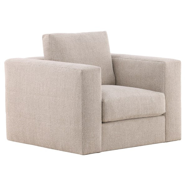 Vanguard Furniture Leone Topper Oatmeal Fabric Swivel Chair