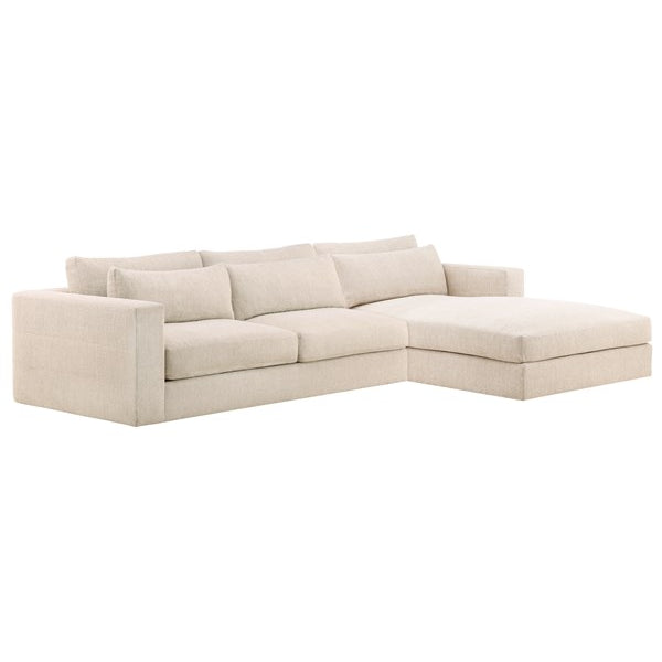 Vanguard Furniture Leone Topper Oatmeal Fabric Right Arm Chaise