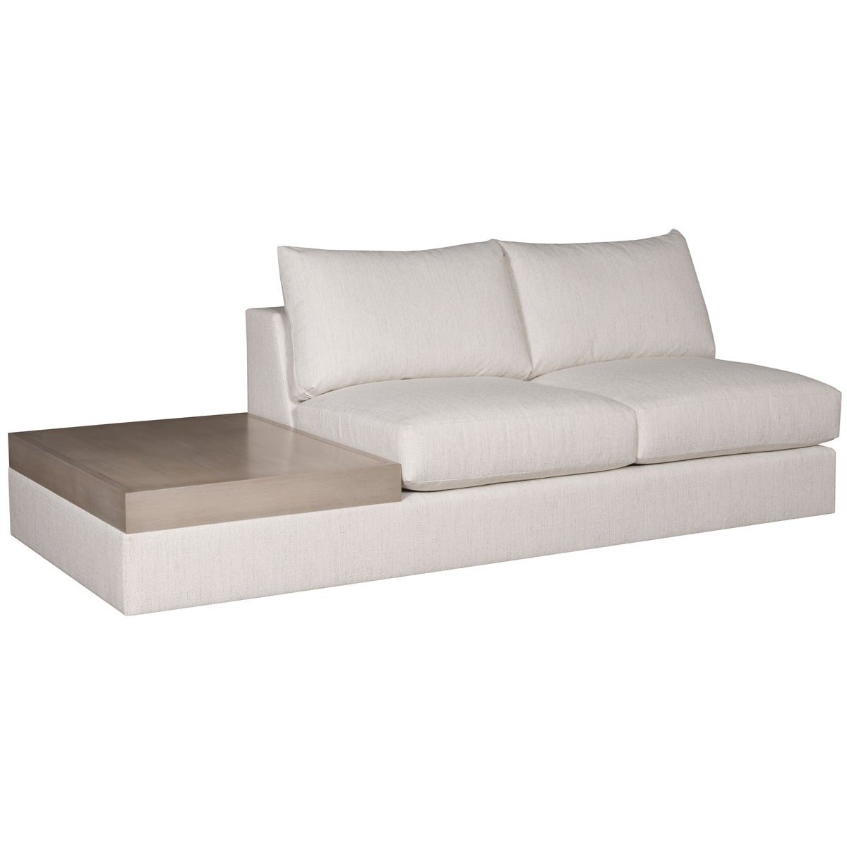 Vanguard Furniture Lucy Kizzie Natural Fabric/Pebble Path Left Wood Lounge