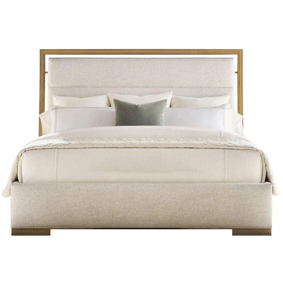 Vanguard Furniture Reflection Kasari Linen Fabric/Latte King Bed