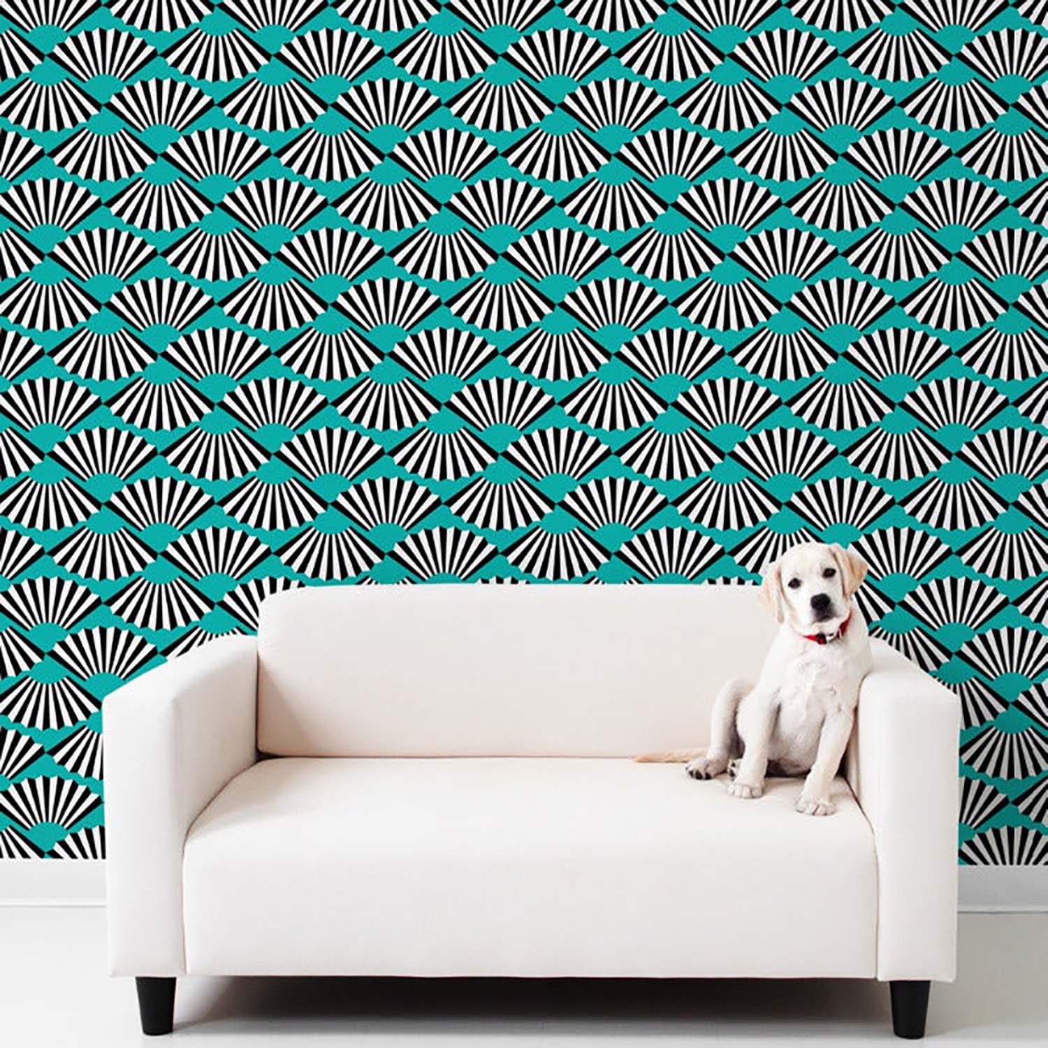 Mitchell Black Fanning Out Wallpaper