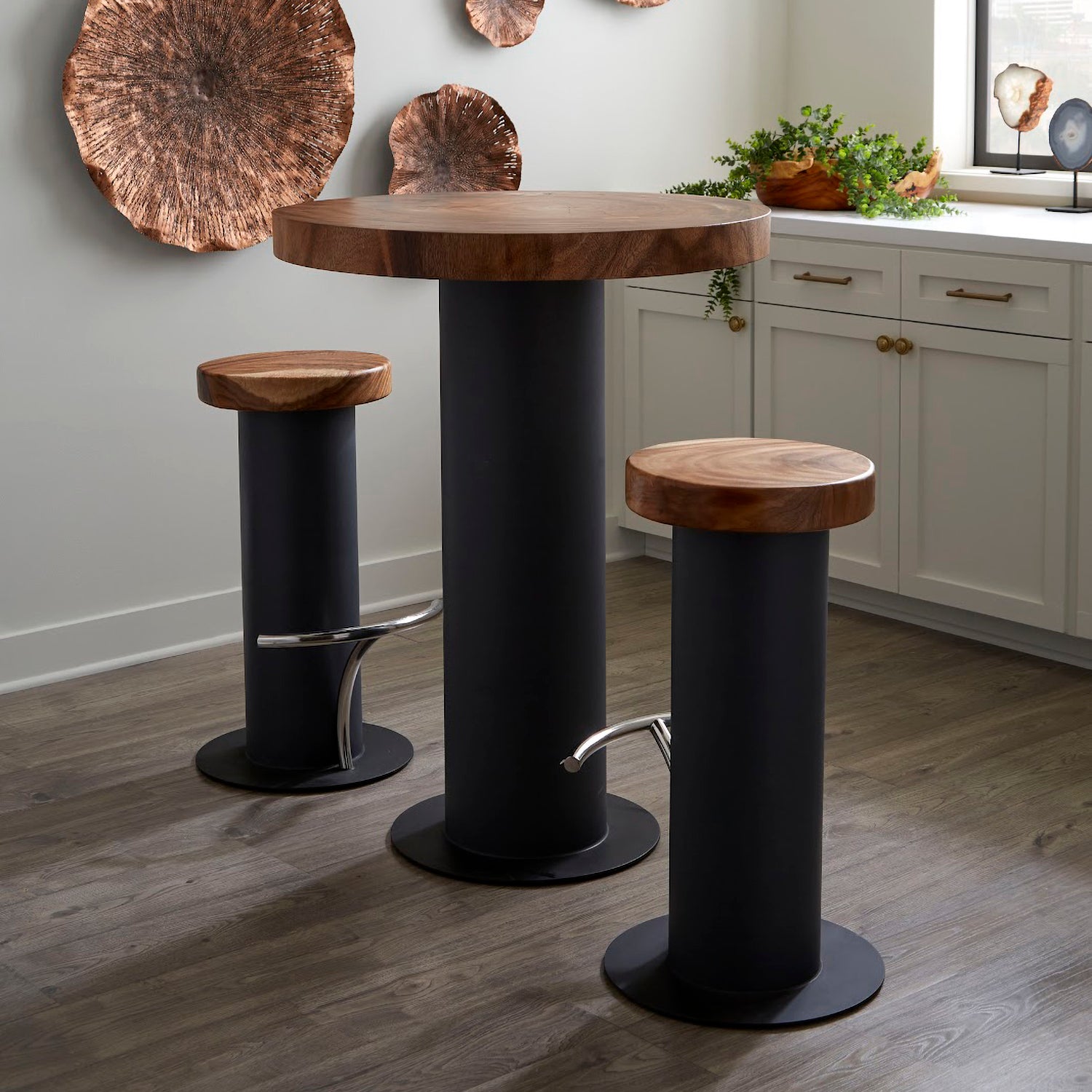 Phillips Collection Concrete Stainless Steel Bar Stool