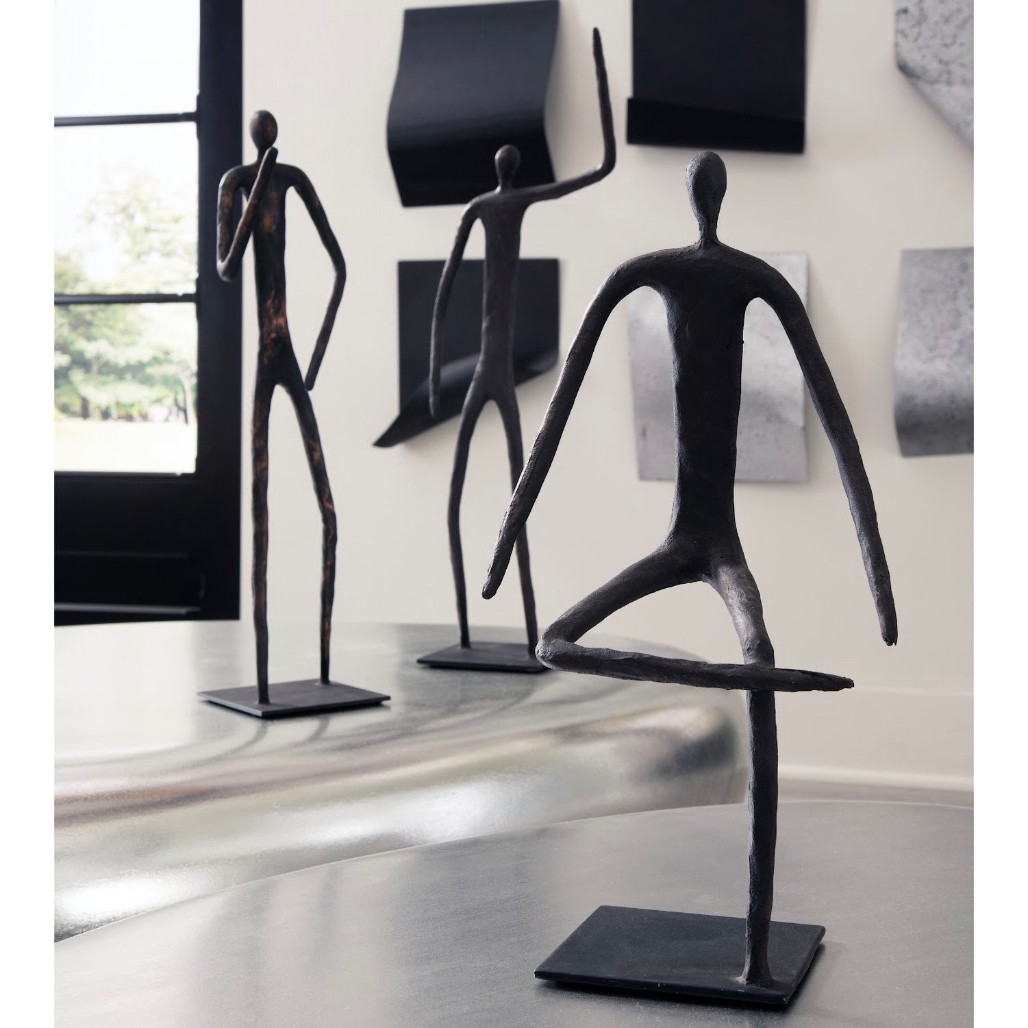 Phillips Collection Sitting Abstract Figure on Metal Base