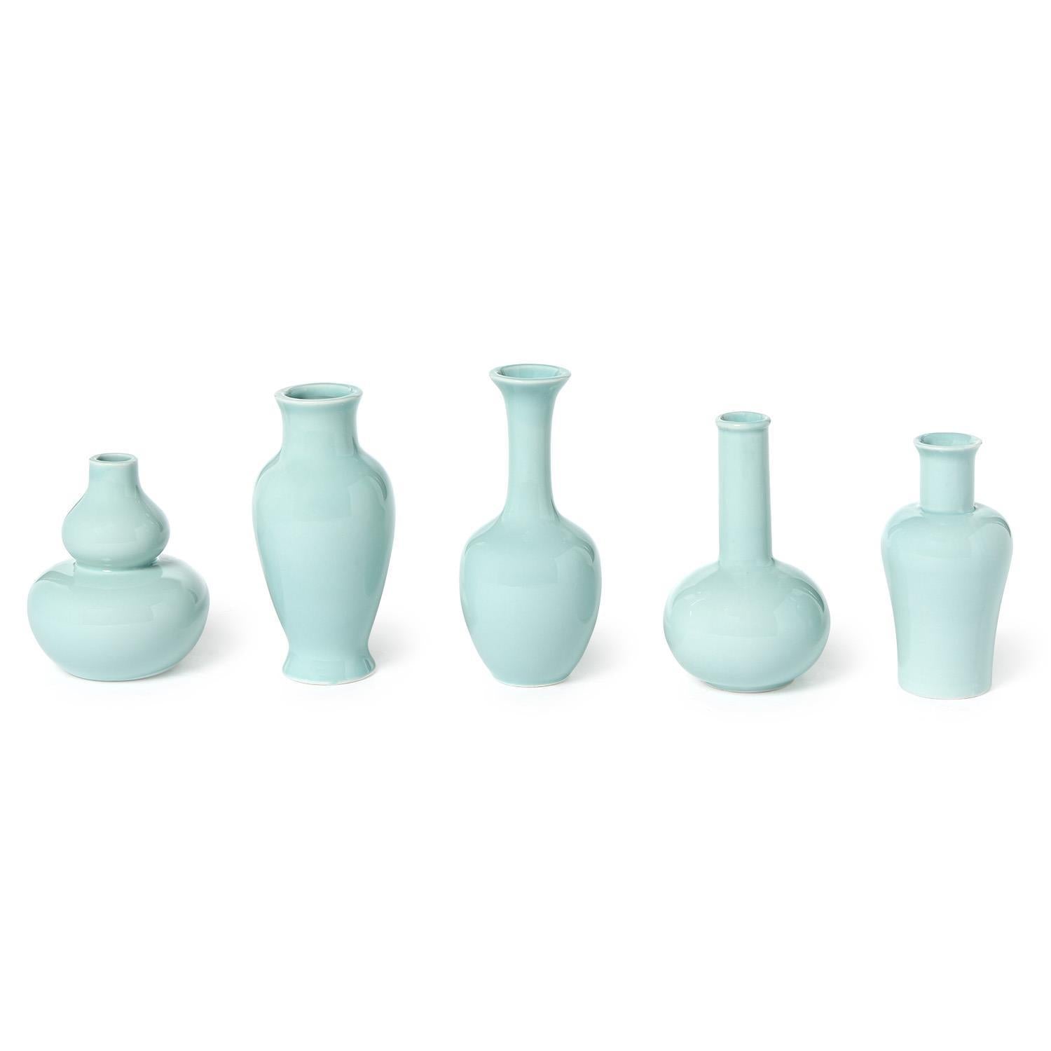 Aquamarine Vase Set of 5