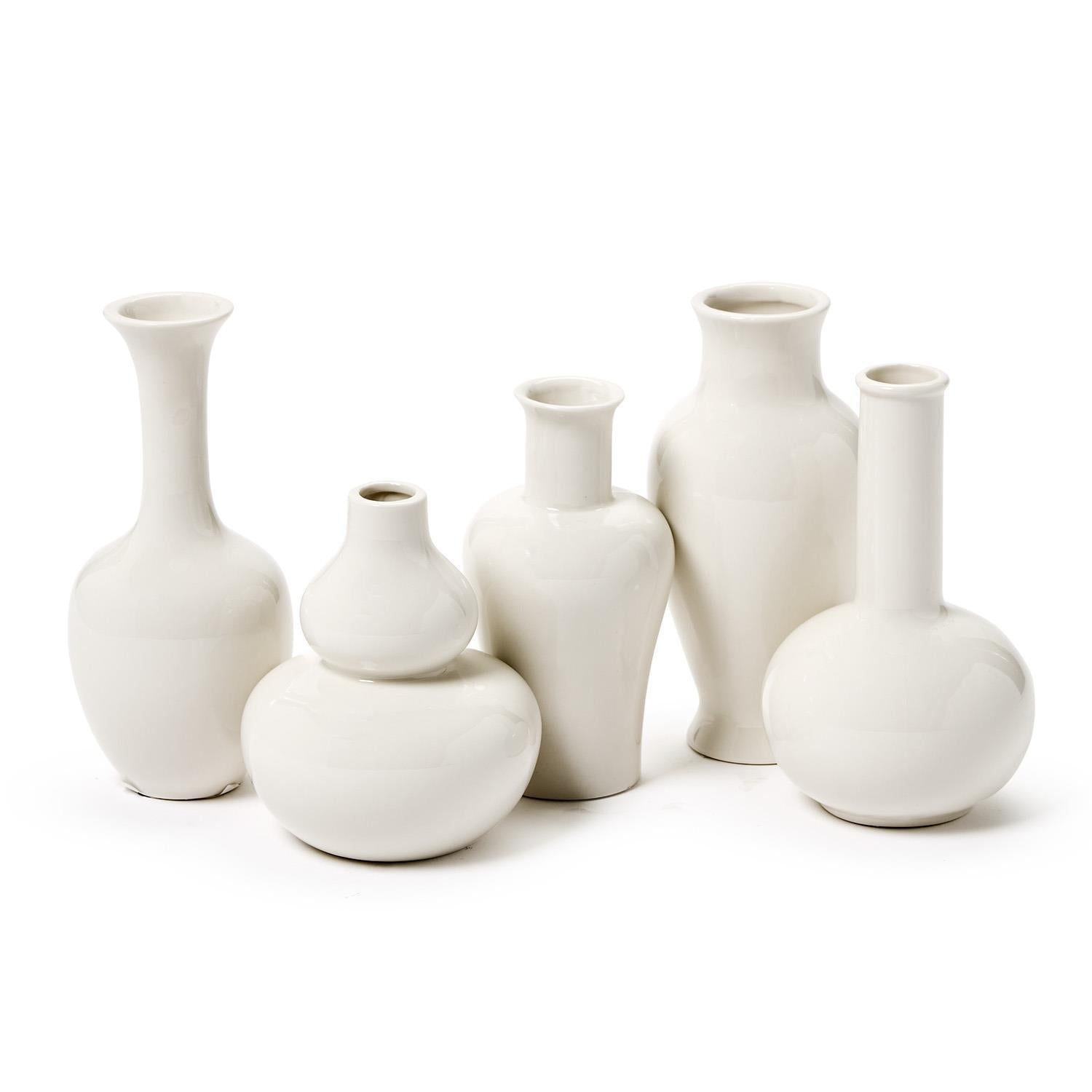 White Vase Set of 5