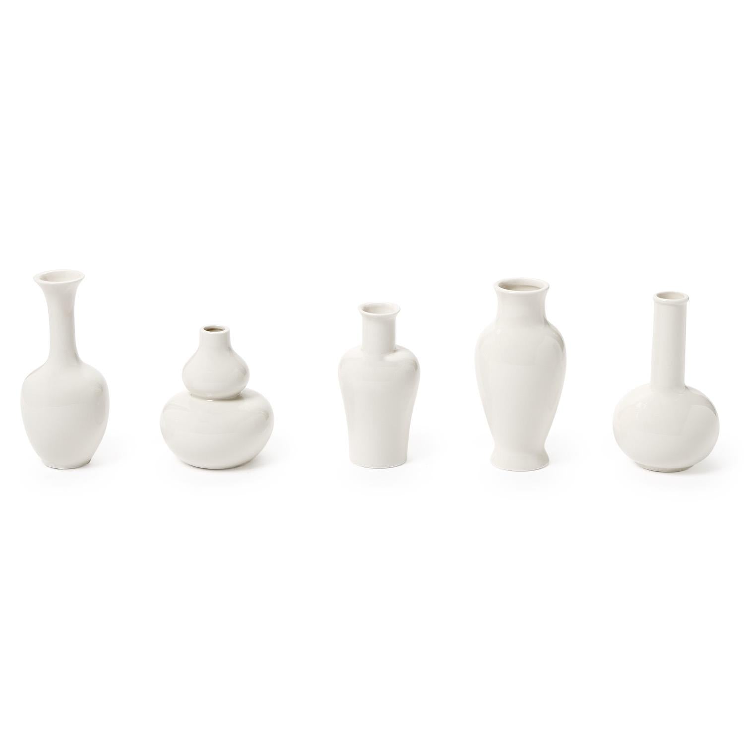 White Vase Set of 5