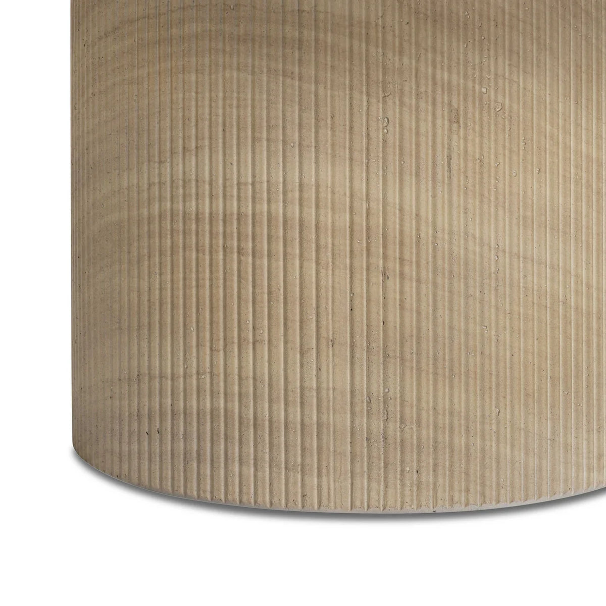 TOV Furniture Darcy Travertine Concrete Indoor/Outdoor Round Coffee Table