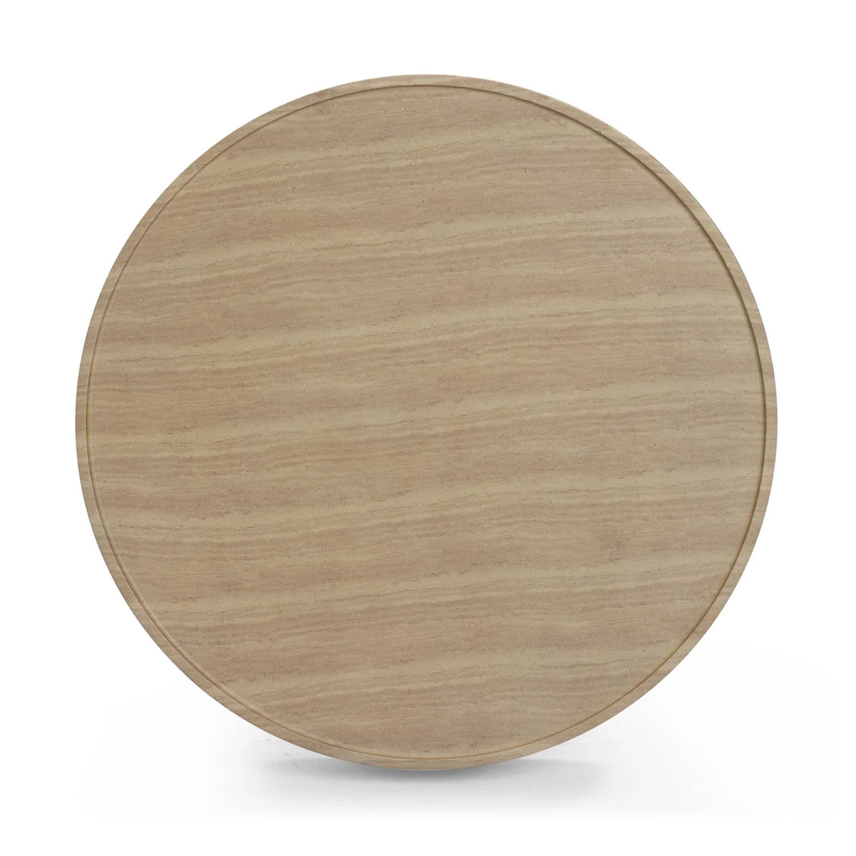 TOV Furniture Darcy Travertine Concrete Indoor/Outdoor Round Coffee Table