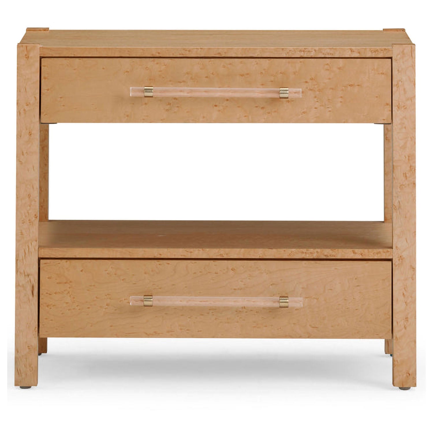 TOV Furniture Brandyss Birdseye Maple 2-Drawer Nightstand