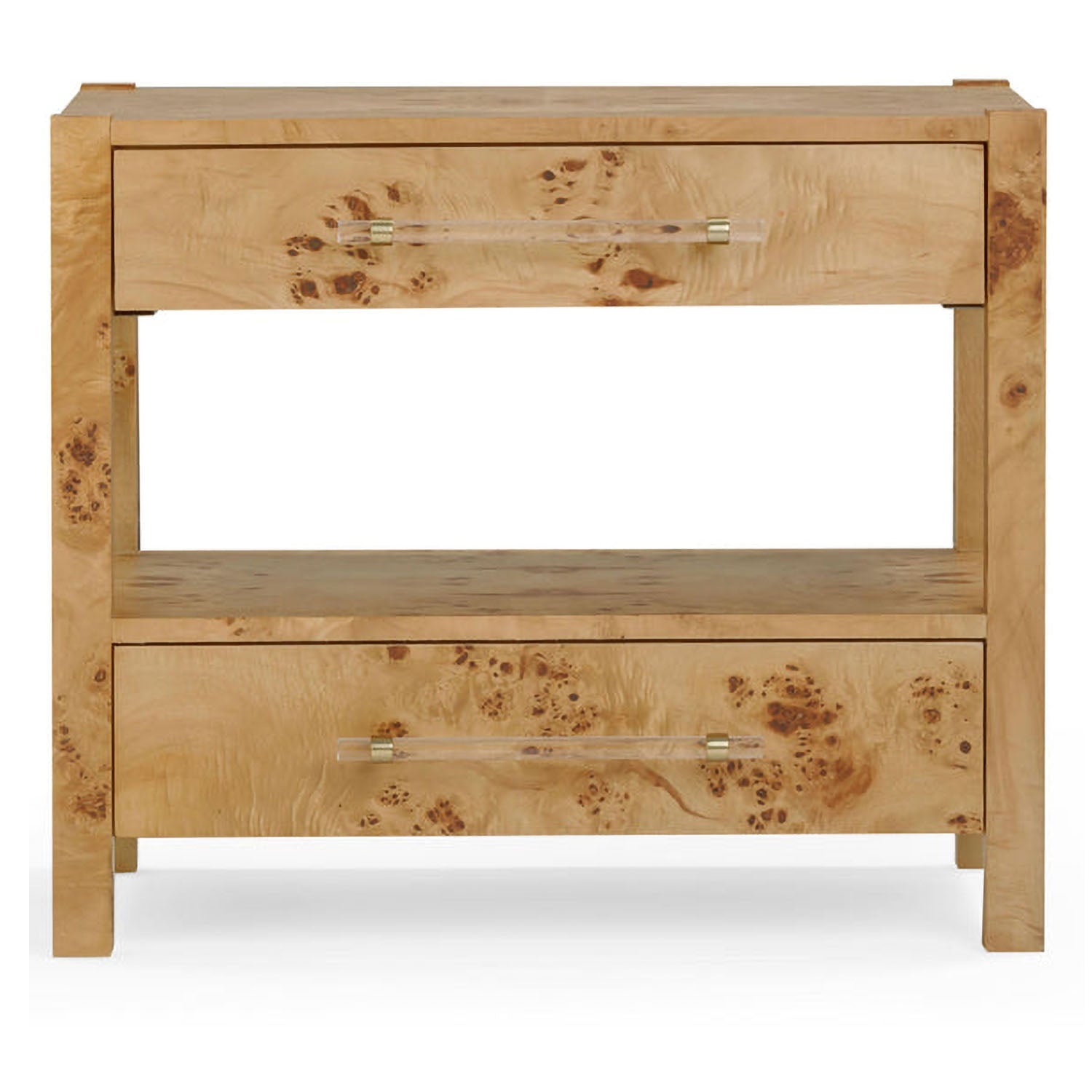 TOV Furniture Brandyss Honey Burl Nightstand