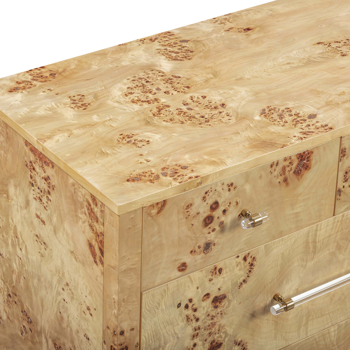 TOV Furniture Brandyss Natural Burl 7-Drawer Dresser