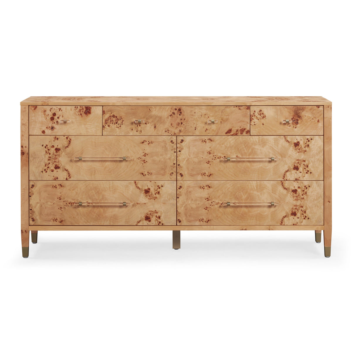 TOV Furniture Brandyss Honey Burl 7-Drawer Dresser