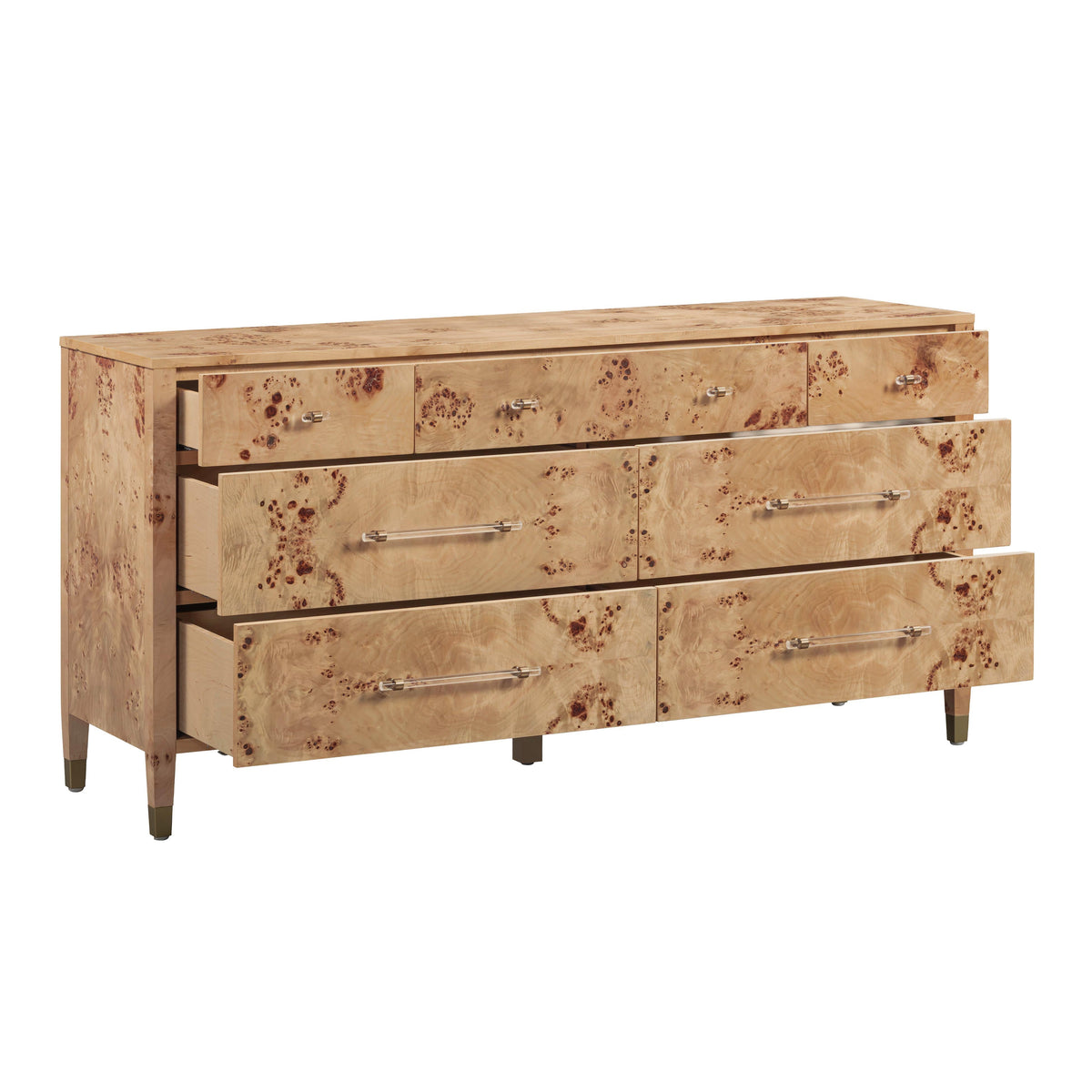 TOV Furniture Brandyss Honey Burl 7-Drawer Dresser