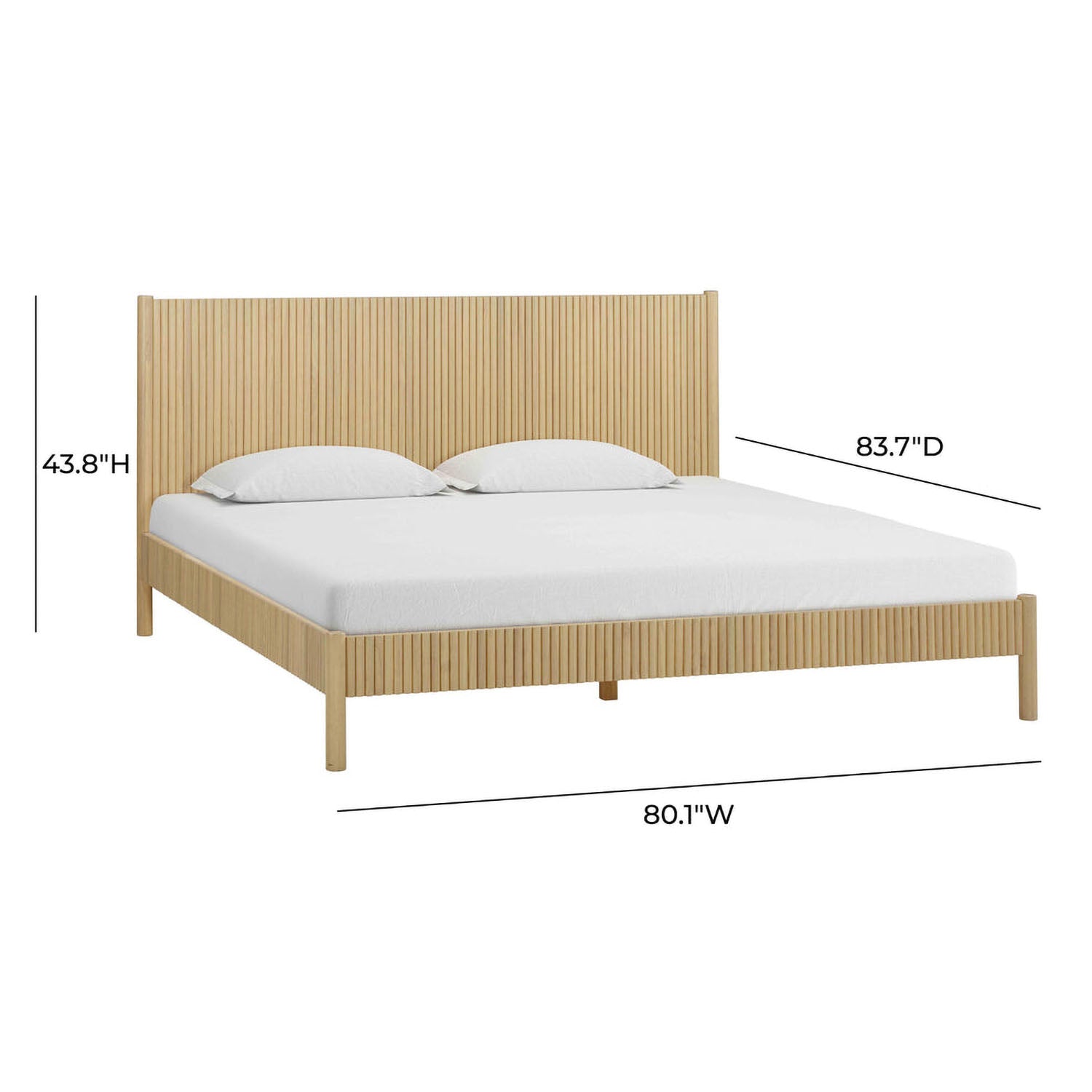 TOV Furniture Tyla Natural Wood Bed